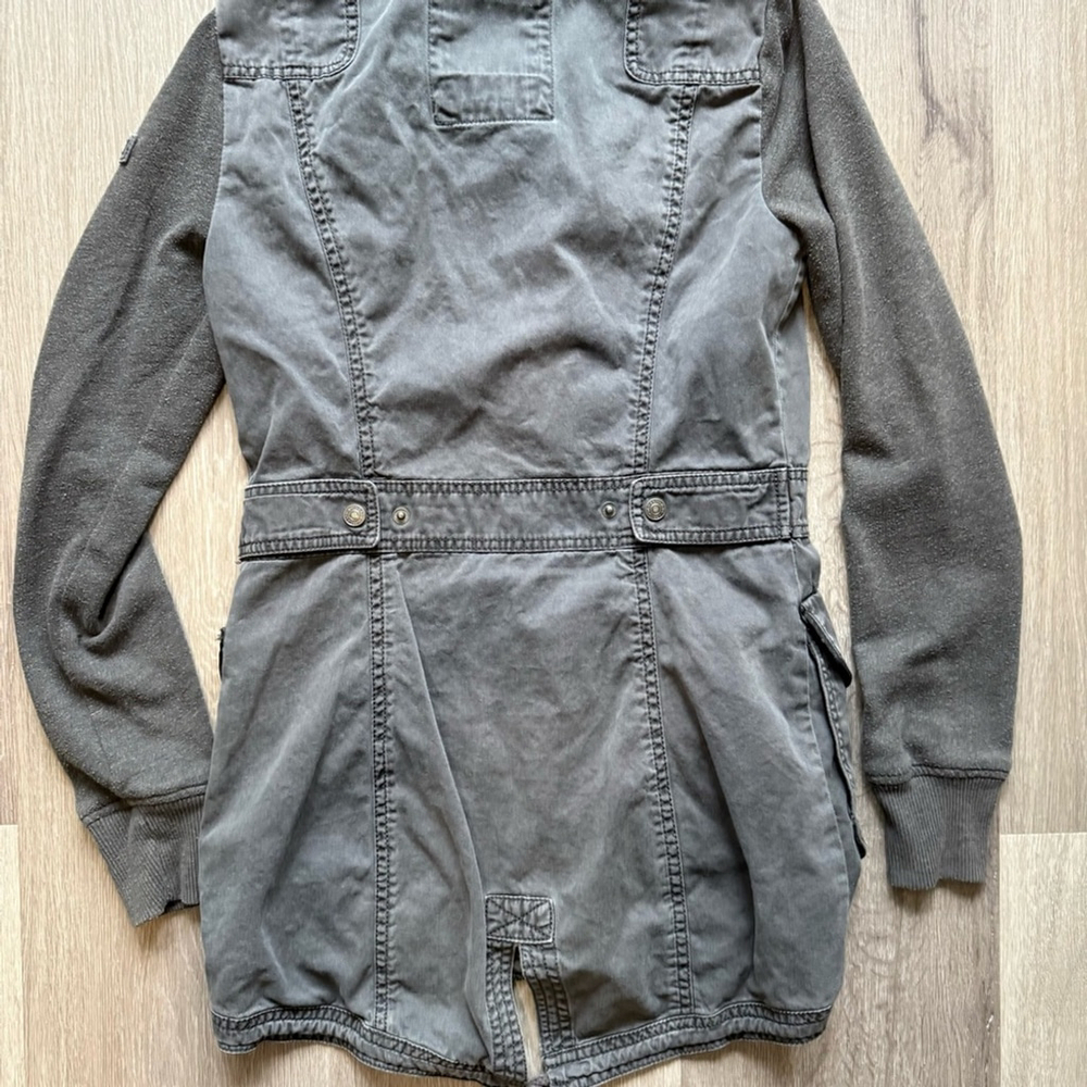 Abercrombie & Fitch Y2K Charcoal Utility Jacket Size S Industrial Retro Casual - Picture 15 of 15